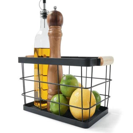 Wires &Wood Basket - Black