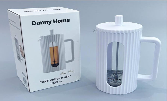 1000ml French Press-White