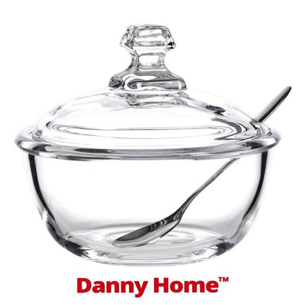 glass bowl with spoon