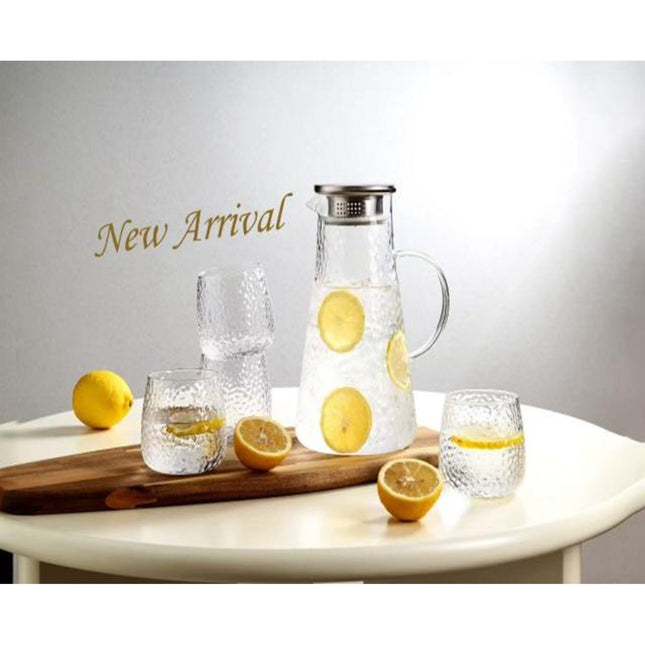 5 pcs tea pot set = 1 pot 1790 ml + 4 cups 300 ml