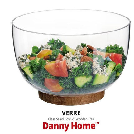 Glass salad bowl