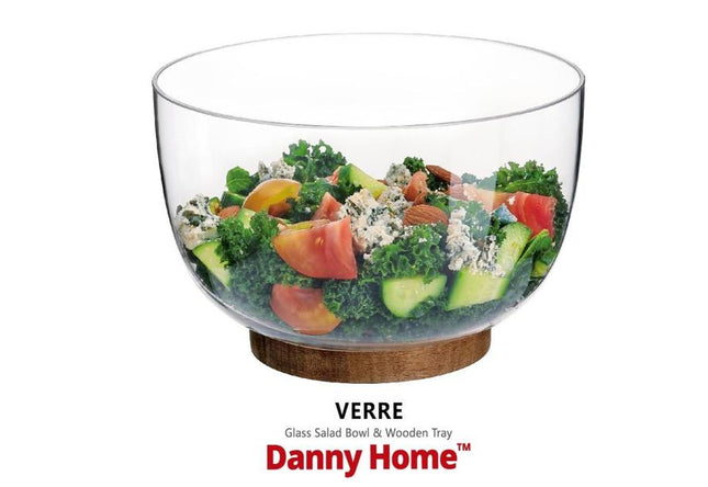 Glass salad bowl