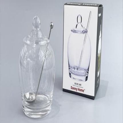 Glass storage jar