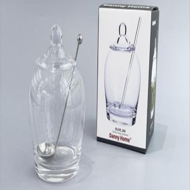 Glass storage jar