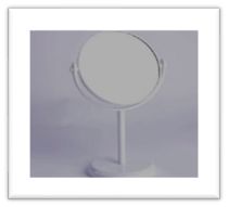 Two-sided cosmetic mirror in turtle