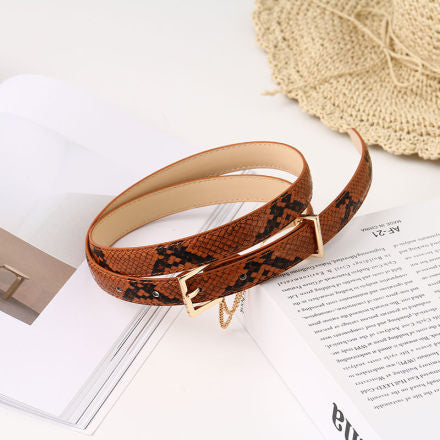 Retro style PU belt in the style