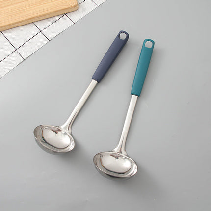 A soup spoon (dark / peacock blue