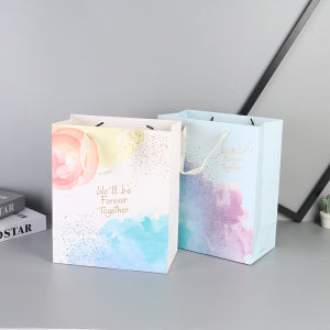 Vertical watercolor gift bag