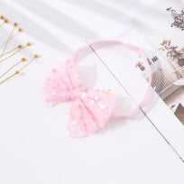 Sequin tulle bow tie