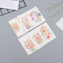 A series of small greeting card flowers