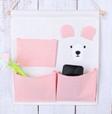 Mesh storage bag with teddy bears