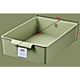 Flat plastic storage box