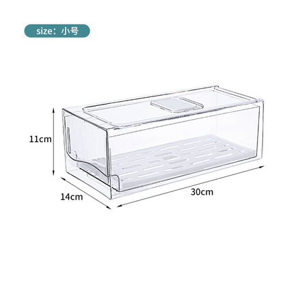 Refrigerator Storage Box Food Grade Plastic High-permeability Drawer Refrigerator Storage Box Comes With Drain Board