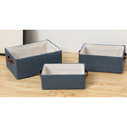 Denim Handle Cardboard Three-Piece 24 Set