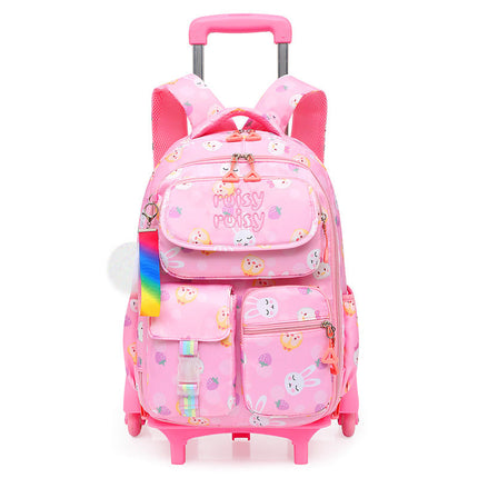 Pink Wheeled School Bag