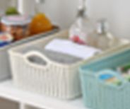 סל אחסון בצבע לבן 29/22