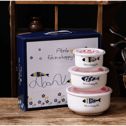 Set Of 3 Ceramic Bowls 300/500