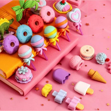 Ice Cream/Donut Eraser Set