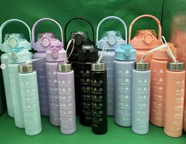 Set Of 3 Plastic Bottles