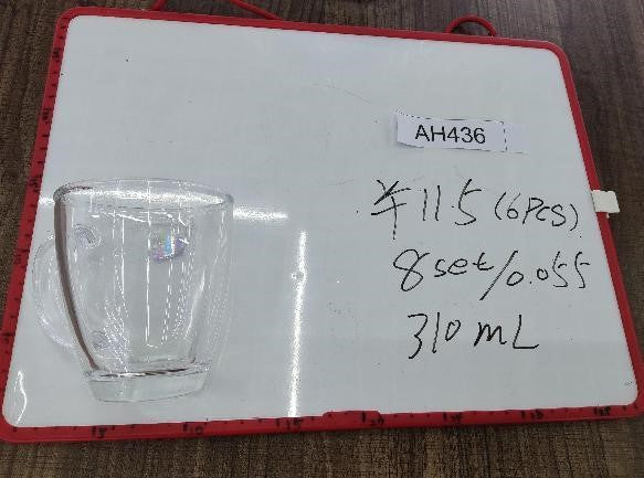 גביע זכוכית 6 יחידות