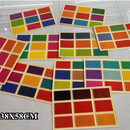 3D-Four Grid Color Block