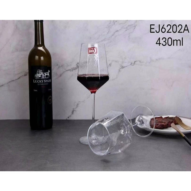 A Glass Of Wine Ej6202A Hammer Pattern Transparent