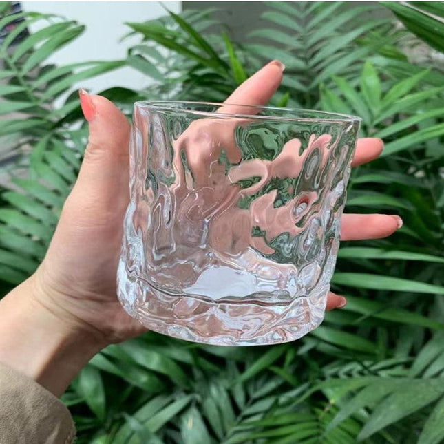 Cold Glass Glacier Wood Grain Cup Transparent