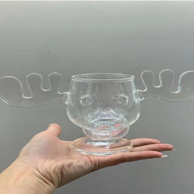 A Glass Of Wine Christmas Elk Wine Glass Transparent