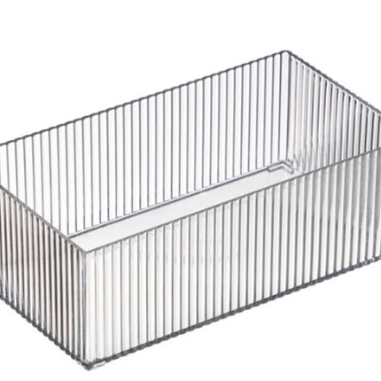 Ice-Through Stripe Drawer Storage Box