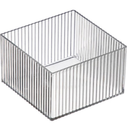 Ice-Through Stripe Drawer Storage Box