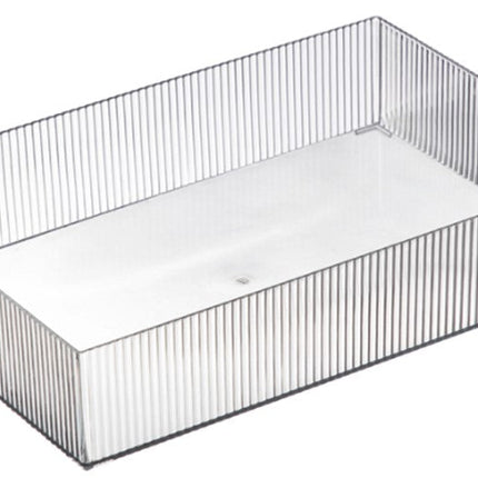 Ice-Through Stripe Drawer Storage Box
