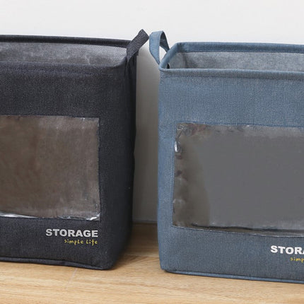 Denim Window Storage Bucket