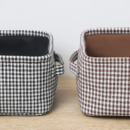 Eva Houndstooth Small Square Box