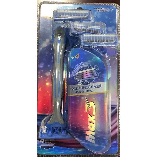 1+3 3 Blade 3 Pcs Max Razors