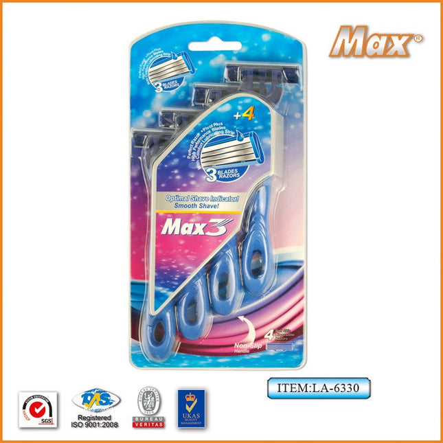 3 Blade 4Pcs Max Razors