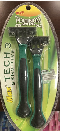 2 יחידות 3 סכיני גילוח
